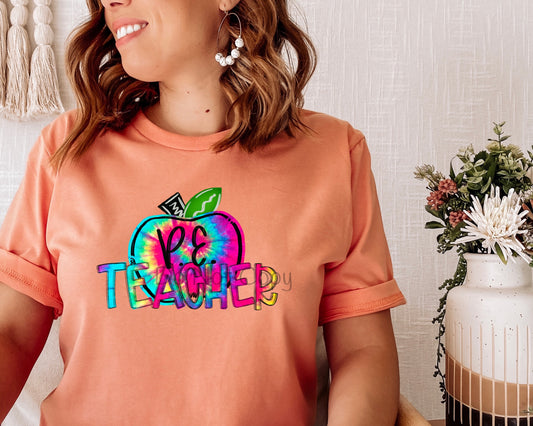 PE teacher tie dye- DTF