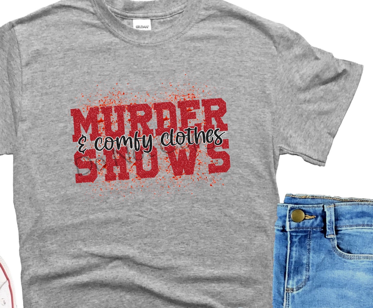 Murder shows & comfy clothes-DTF