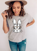 White bunny leopard glasses-DTF