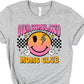 Overstimulated smiley pink-DTF