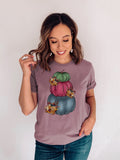Stacked colorful pumpkins-DTF