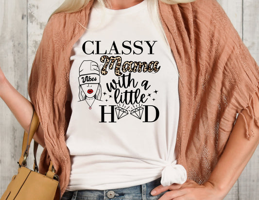 Classy mama with a little hood-DTF