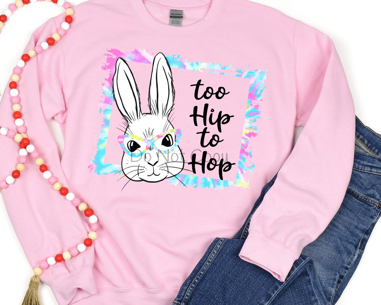 Too hip to hop pastel frame-DTF