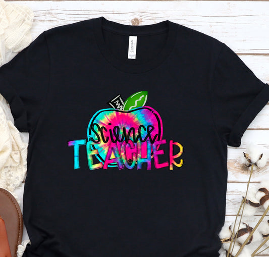 Science teacher tie dye- DTF
