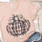 Blessed thankful grateful plaid pumpkin-DTF