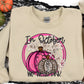 In October circle pink leopard pumpkin-DTF