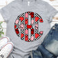 Valentine Monogram (Heart smileys & checkered)-DTF