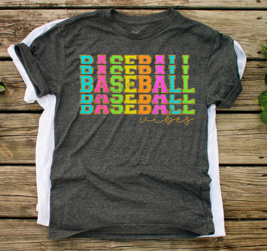 Baseball bright chenille letters-DTF