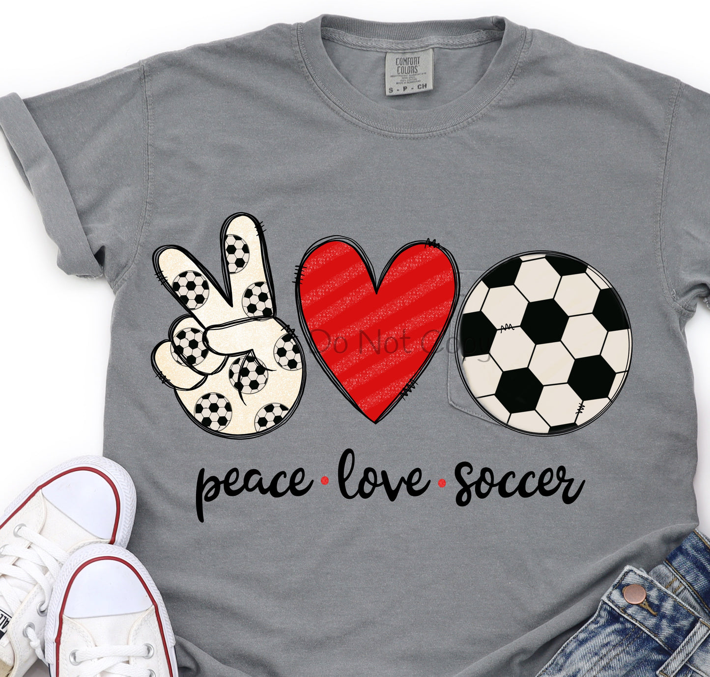 Peace love soccer -DTF