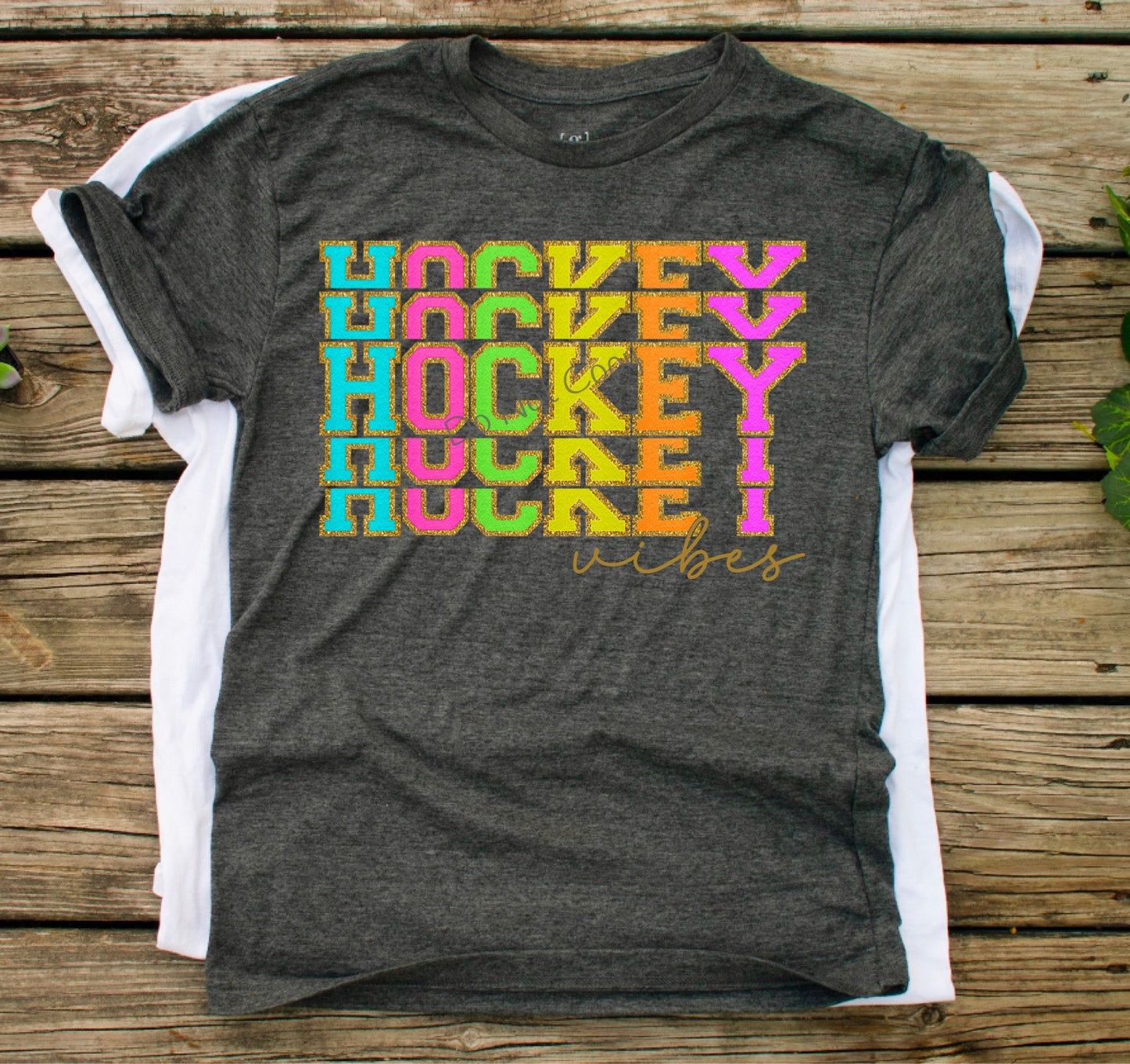 Hockey bright chenille letters-DTF