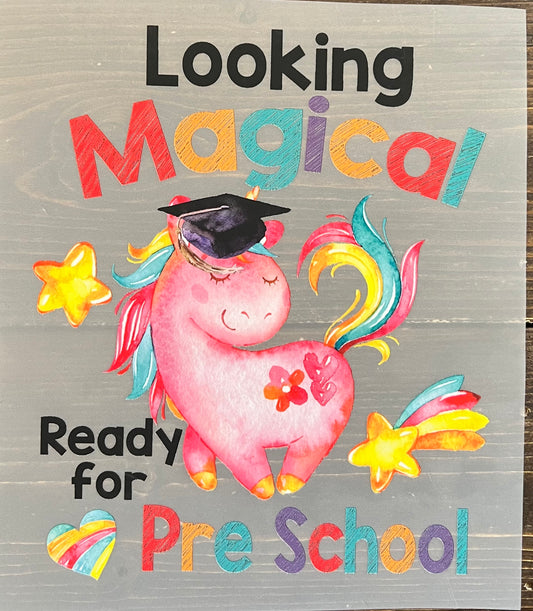 School-Looking magical preschool 9”-DTF RTS