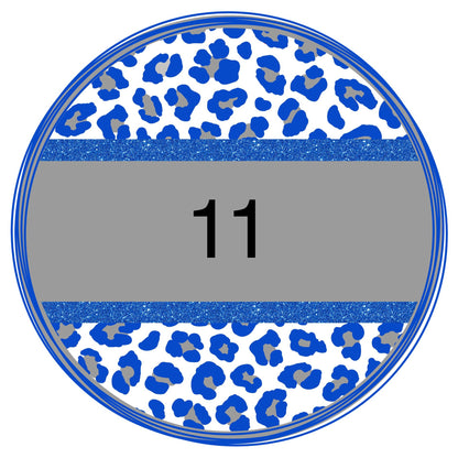 Multi colored leopard circle custom-DTF