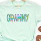 Grammy floral and stripe-DTF
