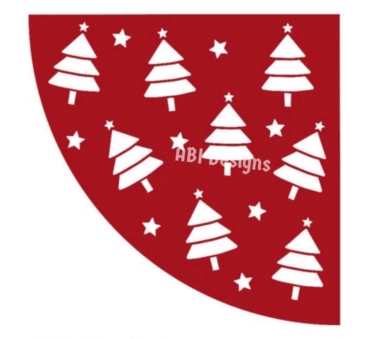 Christmas trees and stars Sleeve Stencil