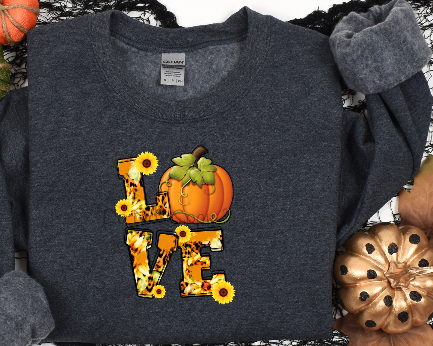 Love pumpkins sunflowers-DTF