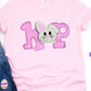 Hop pink o is bunny face-DTF