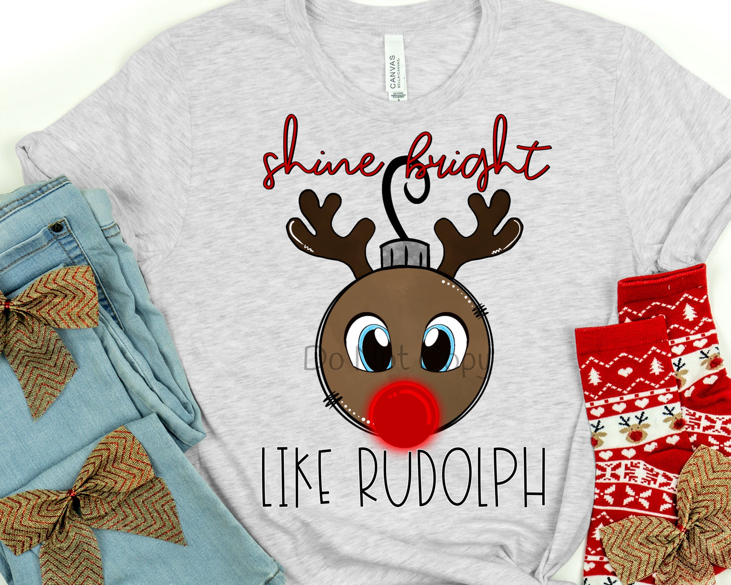 Shine bright like Rudolph-DTF