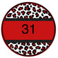 Multi colored leopard circle custom-DTF