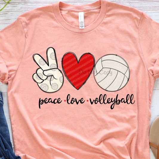 Peace love volleyball -DTF