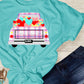 Hearts back pink plaid truck-DTF