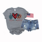 Peace love America (sign heart sunflower) - DTF