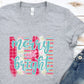 Merry and bright turquoise brush strokes-DTF