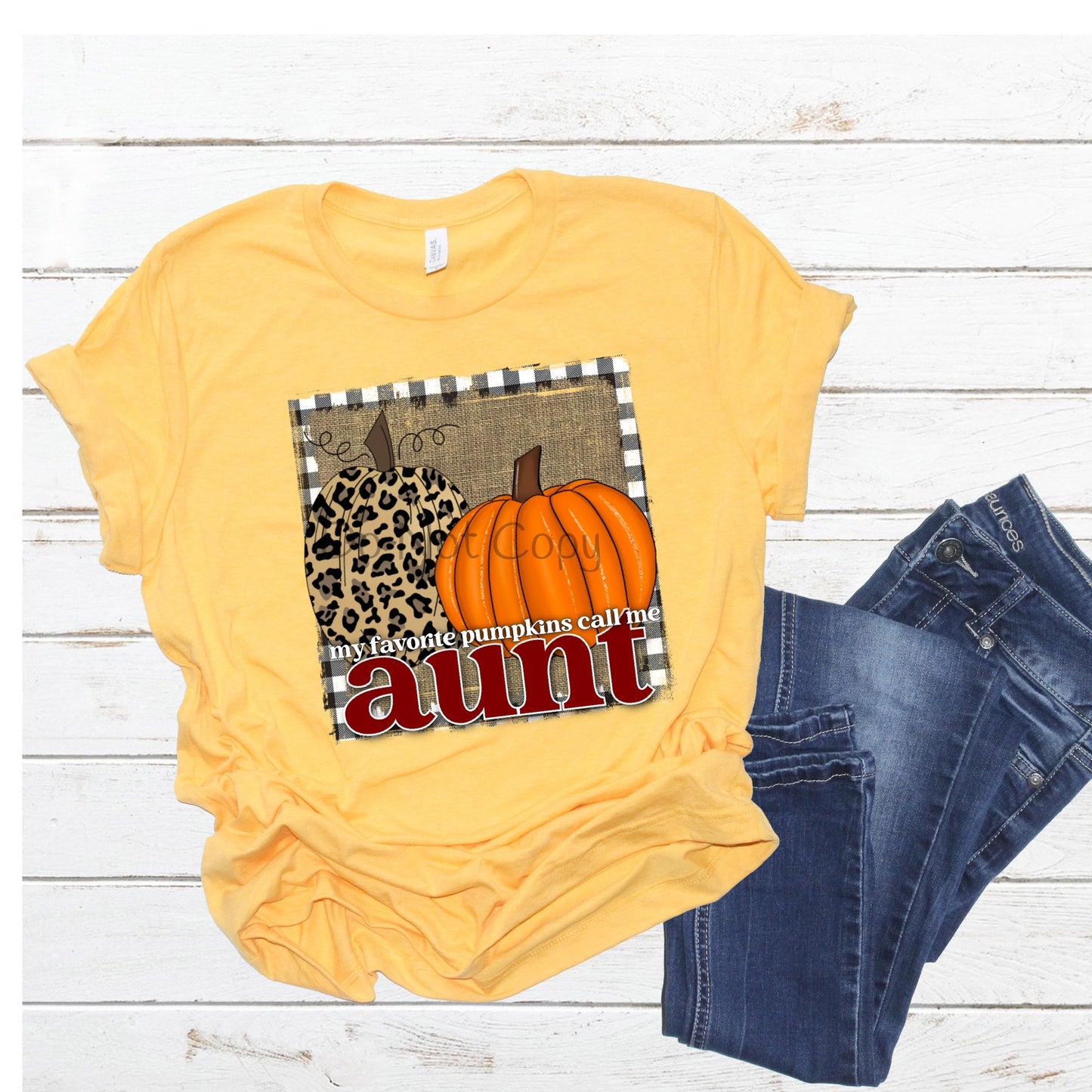 My favorite pumpkins call me Aunt leopard pumpkin frame -DTF