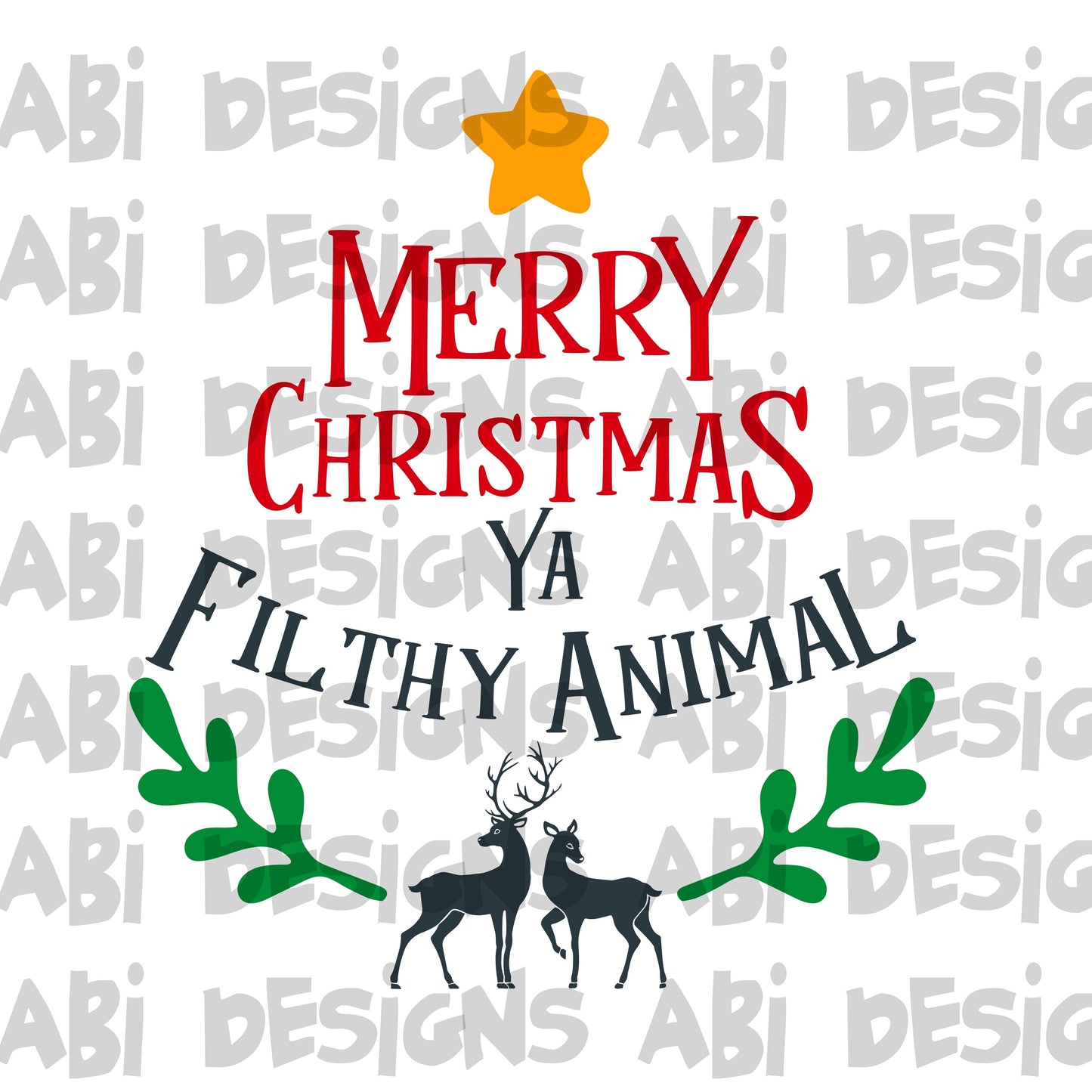 Merry Christmas ya filthy animal-sublimation