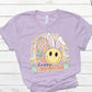 Happy Easter bunny smiley face mirror ball egg-DTF