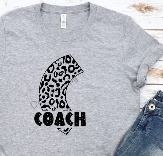 School single color leopard coach-DTF