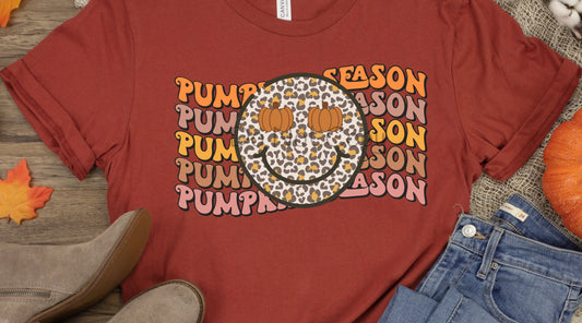 Pumpkin season Smiley face-DTF