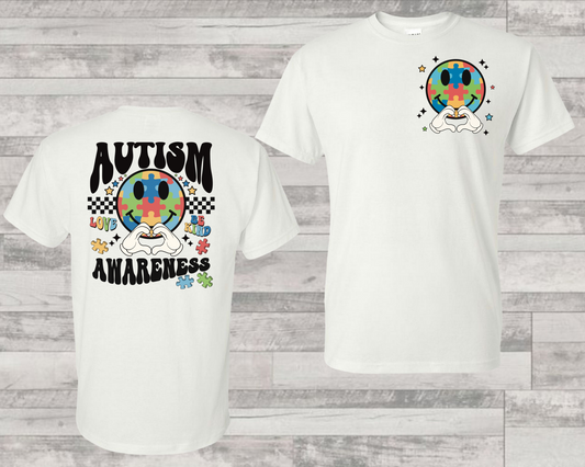 Autism awareness smiley (Front)-DTF