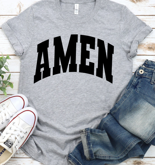 Amen Black PUFF -Screen Print