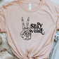 Stay weird peace sign-DTF
