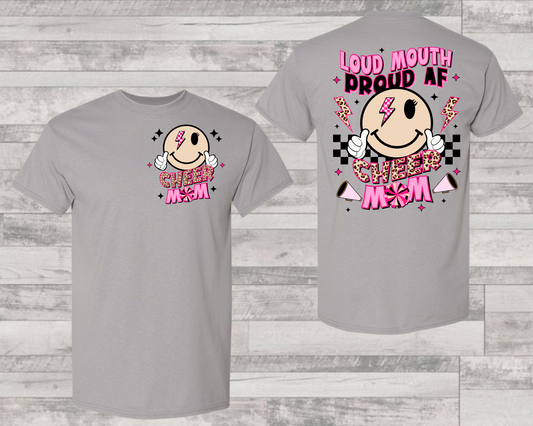Loud mouth proud AF Cheer  mom(FRONT)-DTF