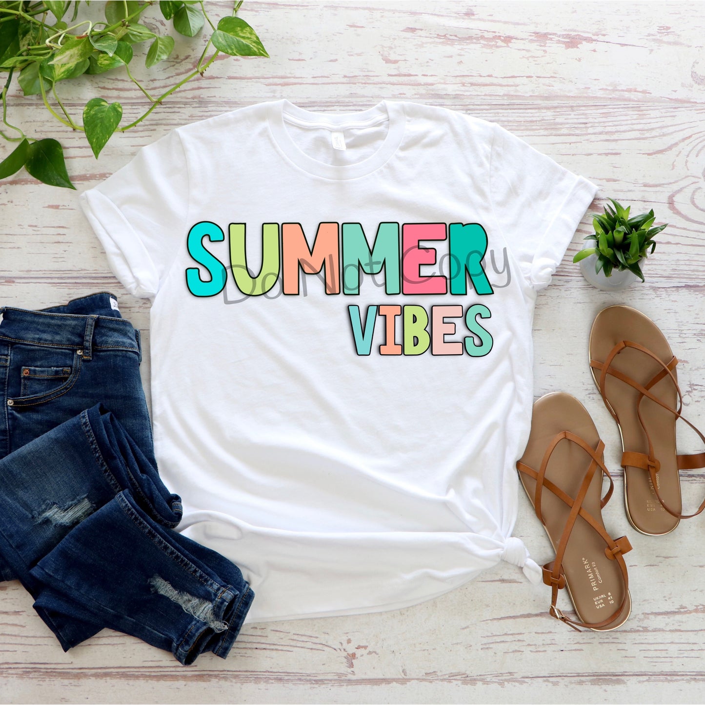 Summer vibes multi color-DTF