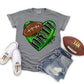 Football green heart mom-DTF