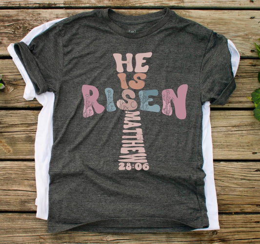 He is risen cross -DTF