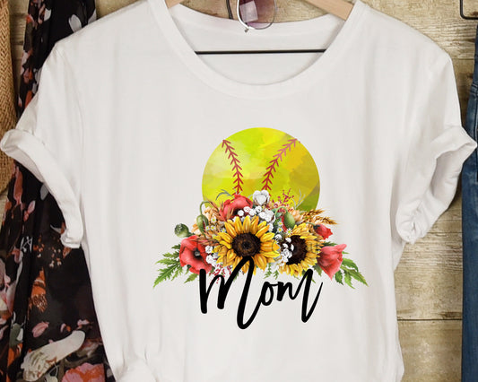 Softball mom flowers-DTF