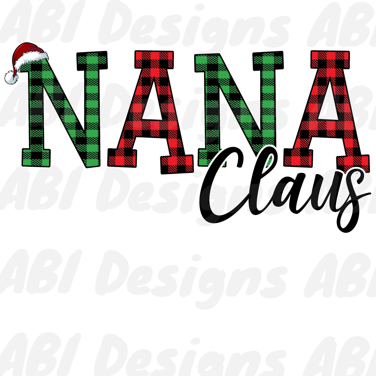 Nana claus red and green - Sublimation