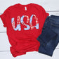 USA red white blue leopard -DTF
