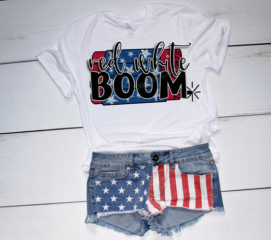 Red white boom-DTF