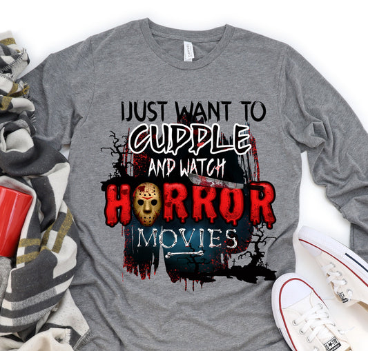 Cuddle watch horror movies-DTF