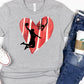 Basketball red stripe heart player dunking ball-TF