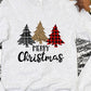 Merry Christmas 3 trees with snow-DTF