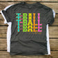 T Ball bright chenille letters-DTF