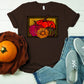 Pumpkins gold frame sunflower-DTF