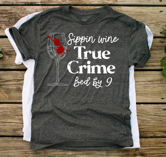 Sippin wine true crime bed by 9-DTF