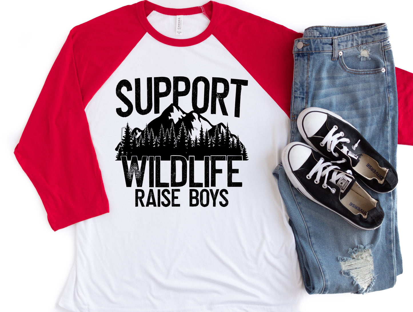 Support wildlife raise boys mountain-DTF