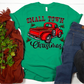 Small town Christmas truck holly -DTF